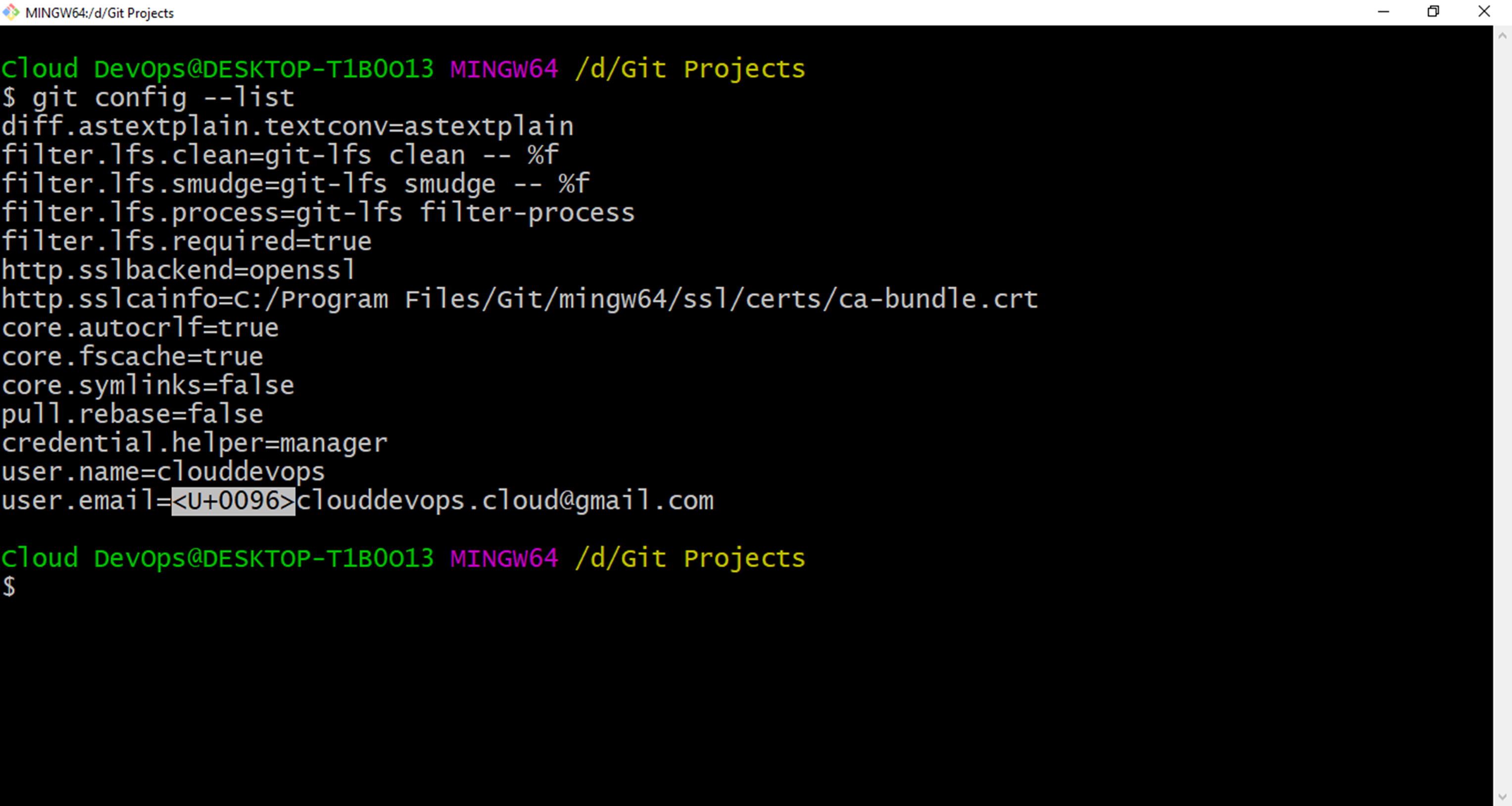 git configuration
