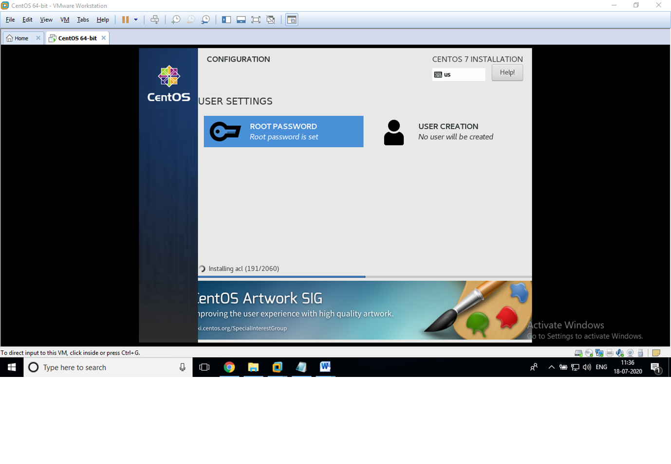 Centos Installation