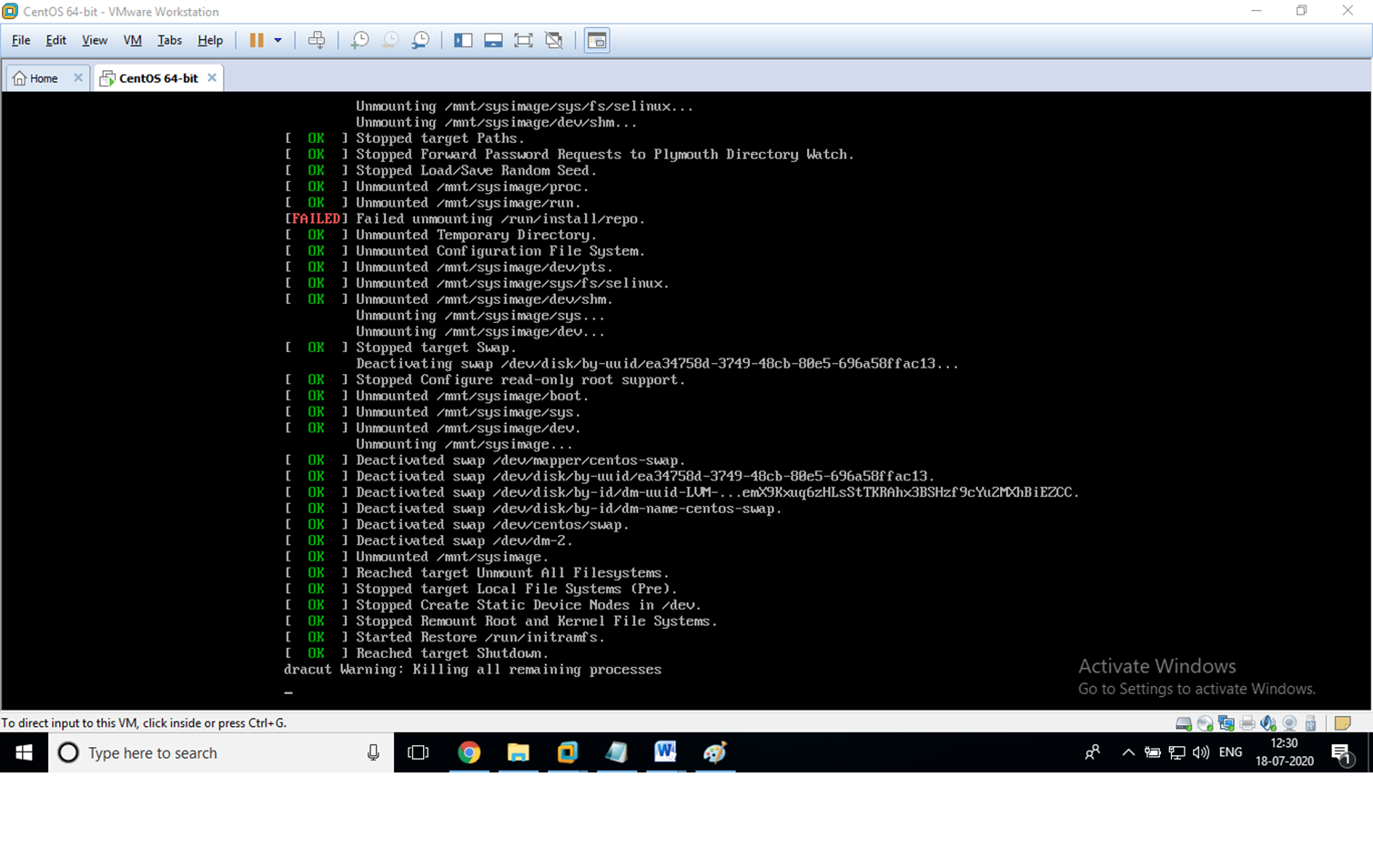 Centos Installation